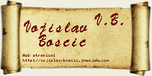 Vojislav Boščić vizit kartica